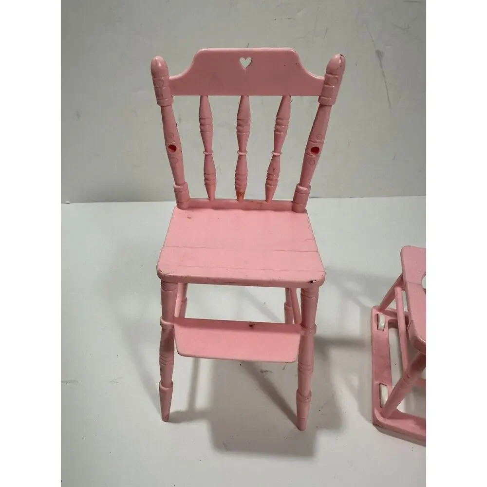 VTG 1988 Galoob Bouncin Baby Doll Pink Plastic Walker‎ w/ wheels + Chair